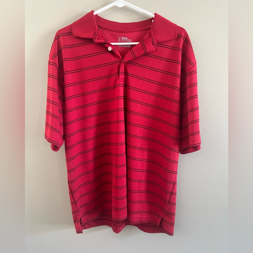 PGA Tour Red Golf Polo